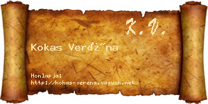 Kokas Veréna névjegykártya
